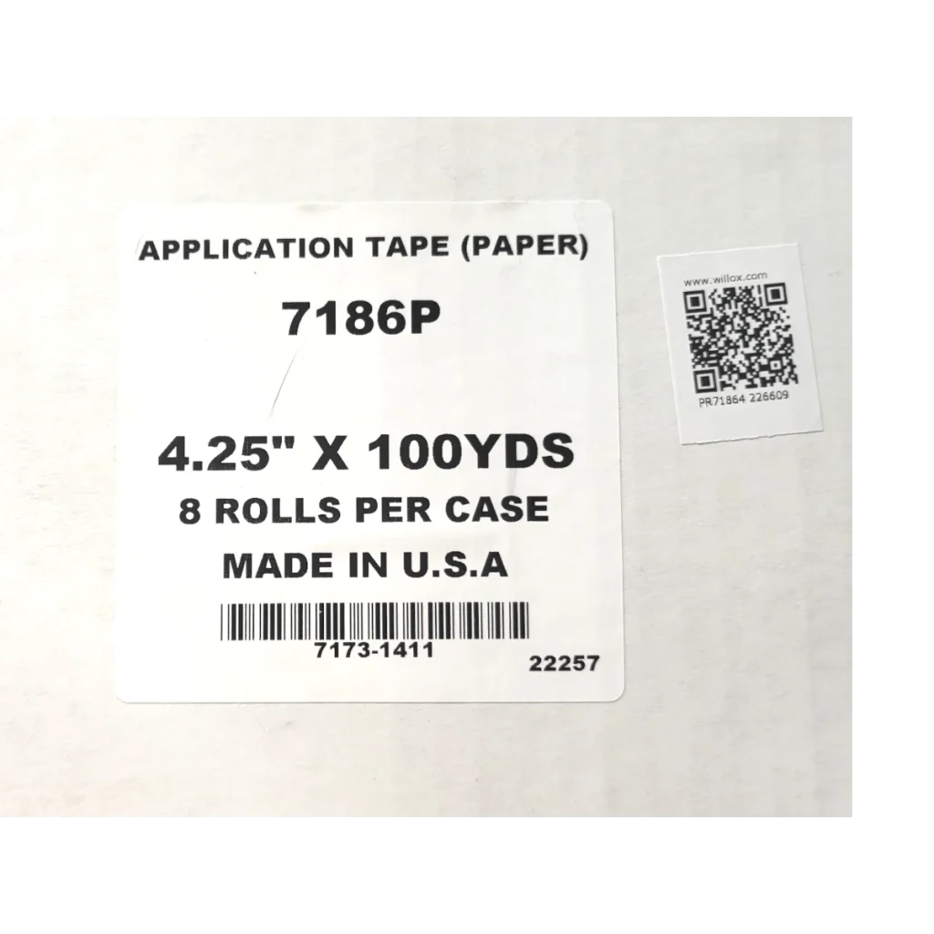 Application Tape Paper — 4.25in by 100 yds — 8 rolls per case